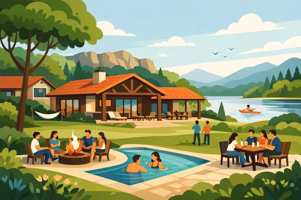 Casa de descanso para grupos en Huasca
