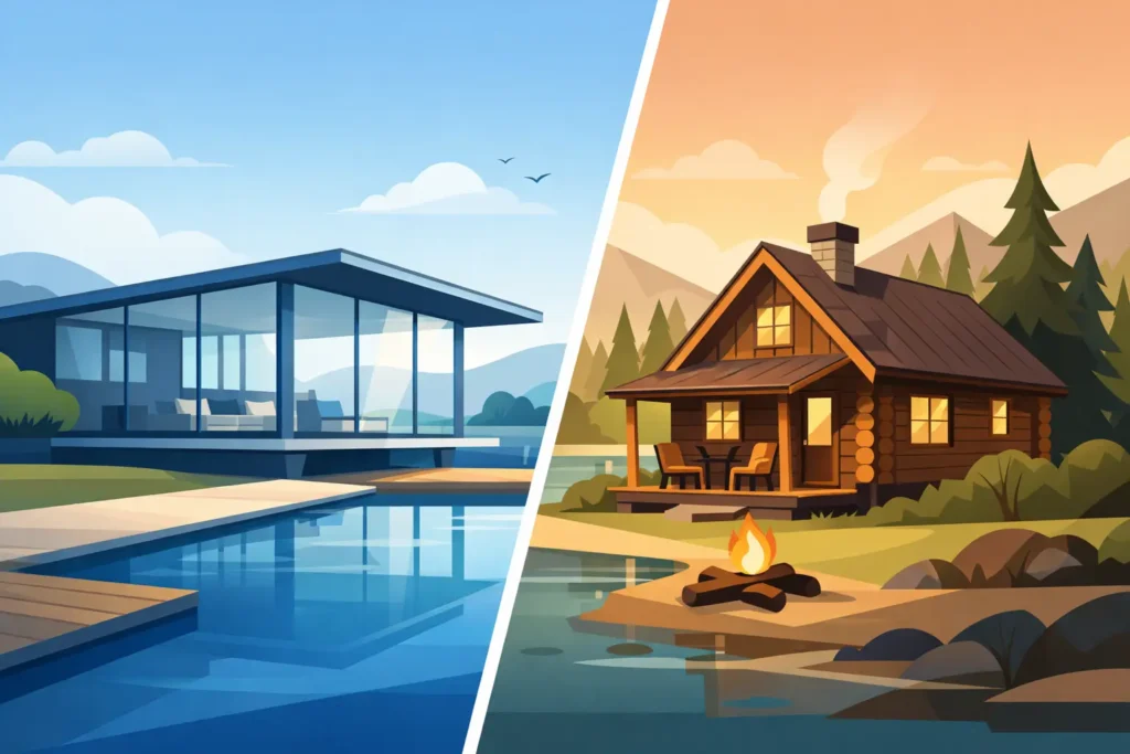 Glass house o cabaña: cuál te va mejor